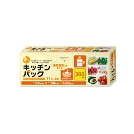Ordiy Kitchen Poly Bags, Semi-Transparent, Vertical 30 x Horizontal 20 cm, 300 Pieces, Steam Cooking Compatible, Food Storage, Easy-to-Open, Plus Plus Kitchen Pack PP-KP11-300