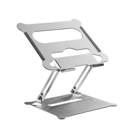 Green House GH-STNA-SV Laptop Stand, Stepless Height and Angle Adjustment, Heat Dissipation Mechanism, Foldable