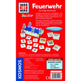 KOSMOS 712556 was ist was Junior - Feuerwehr, Lernspiel für 2-4 Spieler, spannendes Quiz für Kinder ab 5 Jahre, Cooles Feuerwehr Spiel für Kinder