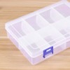 SEWACC Transparent Plastic Storage Box 8 Grids Portable Organizer Box