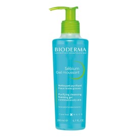 Bioderma Sébium Gel Moussant, Limpia y Purifica, Piel Mixta, 200 ml