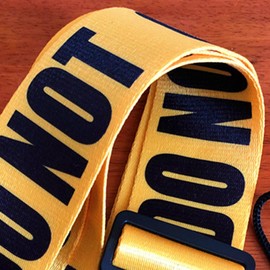 Yellow Letter Pattern Guitar Strap, Universal Belt for Acoustic, Bass, Electric, Ukulele, Polyester PU Leather, Adjustable Length