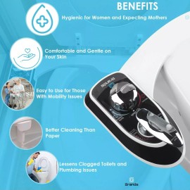 G-Brand Luxury Hot and Cold Bidet - Dual Wash nozzle w/ Women wash - Self Clean