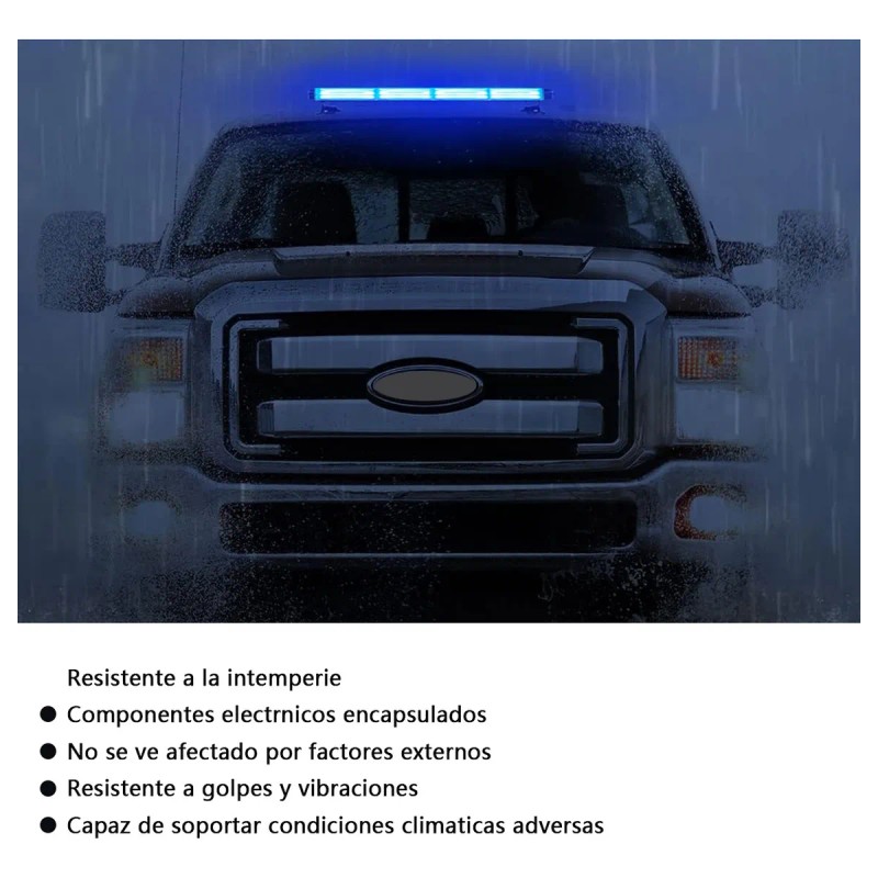 Barra Torreta Estrobo Codigo Leds Cob Policia 24 PuLG 40w
