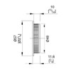 SLID'UP Sliding Door Handle Set Round Brushed Nickel for Passage