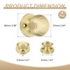 PATIKIL 4 Pcs Dummy Door Handles Round Stainless Steel Knobs