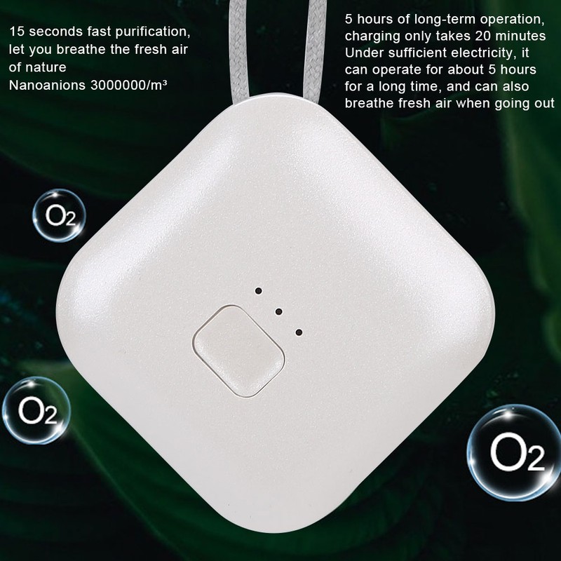 Portable Wearable Air Purifier USB Personal Mini Negative Ion Necklace