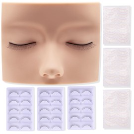 Embagol Lash Extension Practice Kit, Eyelash Extension Training Kit for Beginners, Professional Eyelash Mannequin Head Set with Practice Lashes Lash Supplies