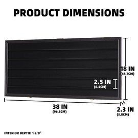 HO Scale Model Train Display Case Rack Wall Cabinet Wall Shelves Compatible with Hot Wheels 1:64 ad 1:43 Scale Toy Cars w/98% UV Protection- Lockable (Black Finish)