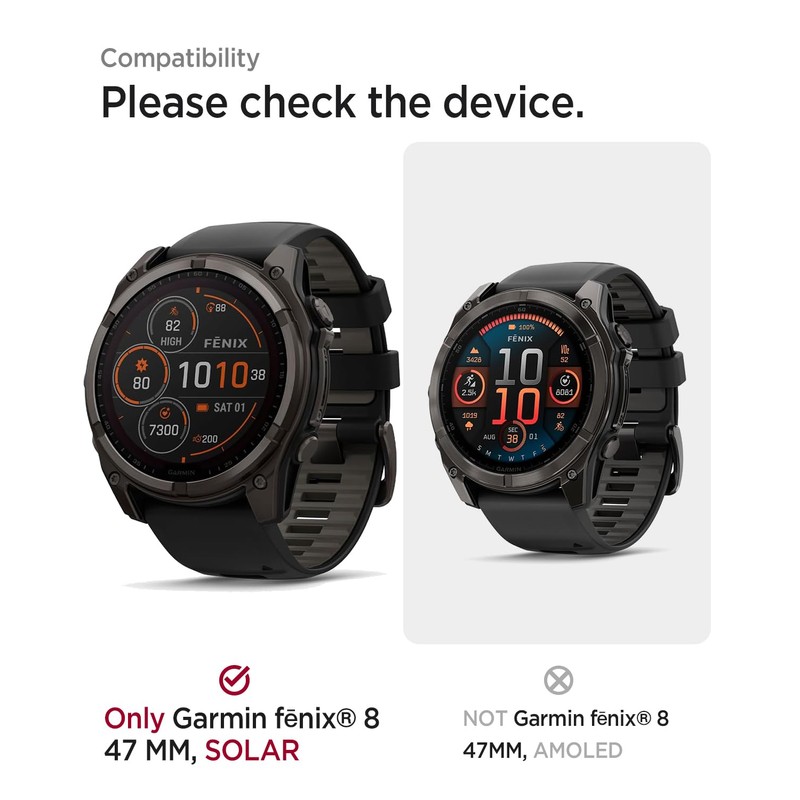 Miimall TPU Case Compatible with 47 mm Garmin Fenix 8