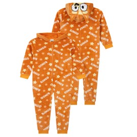 BlueY Onesie Children's Cuddly Bingo Sleepsuit for Boys Fleece, orange