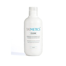 Tatmetics Clean 250 ml Cleansing Gel for Tattooed Skin Gentle Cleansing and Care with Aloe Vera Vegan