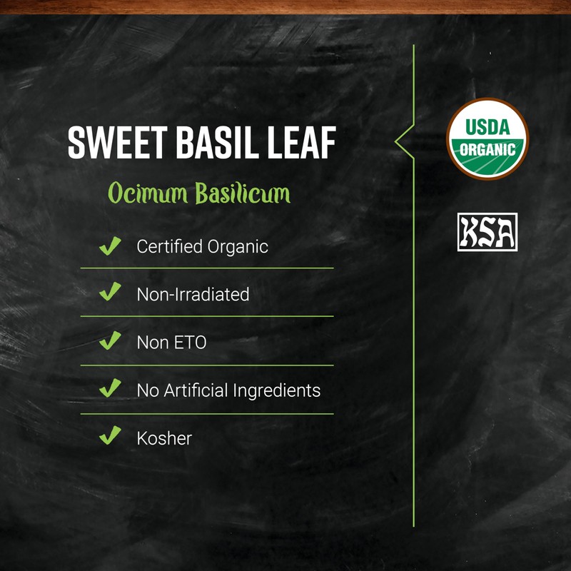 Frontier Co-op Sweet Basil Leaf, 1-Pound Bulk, Popular on Pizza