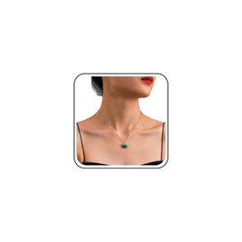 Allereyae Vintage Cartoon Frog Pendant Necklace Green Frog Choker Necklace Funny Frog Necklace Silver Minimal Necklace Jewelry for Women