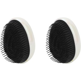 2 Uds Cepillo de champú para Masaje del Cuero Cabelludo, Cepillo de Pelo Desenredante en Forma de Huevo, Cepillo de Pelo para Hombres, Mujeres, Niños, Mascotas