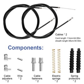Pack of 14 Brake Cable Parts, Bicycle Brake Cable Set, Road Bike Brake Set, Brake Cable Bicycle, Universal Bicycle Brake Set, Bicycle Brake Cable Replacement for Rollators Most Brand Mountain and Road