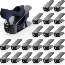 20 x Shoe Stacker Shoe Organiser Shoes Space Saving Storage Shelf Non-Slip Shoe Holder (20 x Shoe Stackers)
