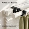 Over-Blinds Curtain Rod Brackets for Outside-Mount Blinds, Black 3-Pack