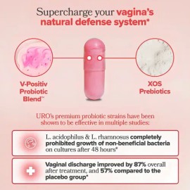 Uro Vaginal Probiotic Suplemento Dietario 60 Capsulas Sin Sabor
