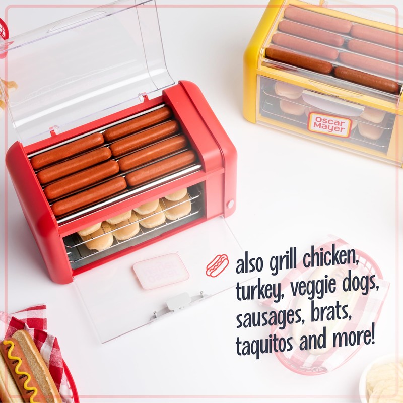 Nostalgia Oscar Mayer Extra Large 8 Hot Dog Roller &