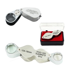 PIENSE 10X 20X 40X Magnifier with LED Light Magnifier Portable Jewelry Jewelry Appraisal Case (10/20/40x)