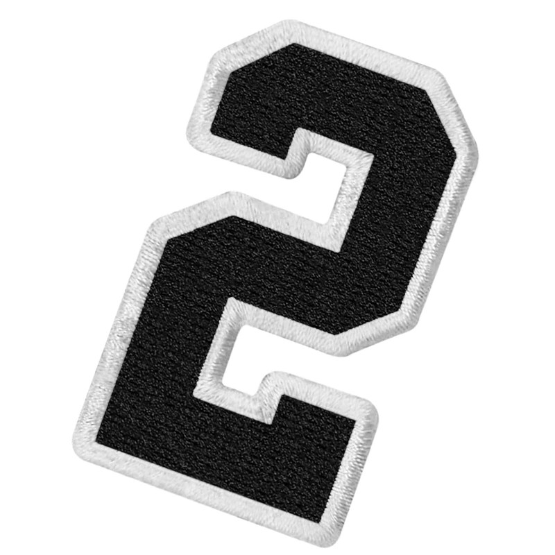 EmbTao Tactical Numbers Patch Embroidered Badge Applique Fastener Hook and