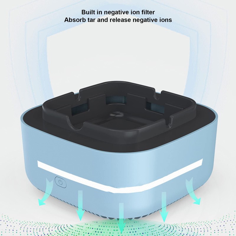 Smokeless Ashtray, USB Charging Ashtray Negative Ion Air Purifier, Multifunctional
