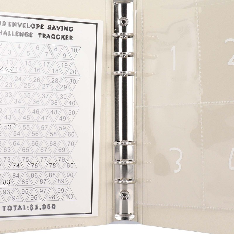 100 Envelopes Money Saving Challenge Binder Reusable A5 Budget Binder