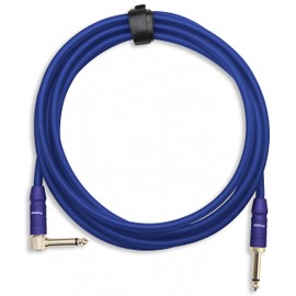 Pronomic Trendline INST-A-3B Professional Guitar / Instrument Cable / 6.3 mm Jack / 24 Carat Gold-Plated / Flexible and Robust Outer Jacket / 3 m Blue