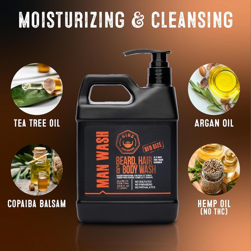 GIBS Grooming Man Wash BHB, 12 fl. oz.