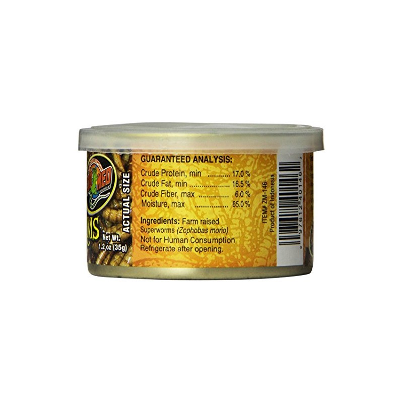 Zoo Med Can O' SuperWorms, 1.2 oz