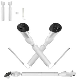 LICHIFIT Handle Extension Grips for Meta Quest 3S / Quest 3 / Quest Pro VR Controller Extension Sticker Lengthen Handles Attachment Lightsaber and Golf Game Accessories