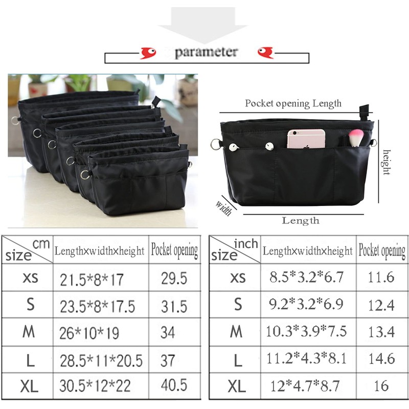 Lckaey purse organizer insert for neverfull gm mm graceful pm