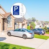 Private Parking Sign with Posts with 90 cm High Pole,