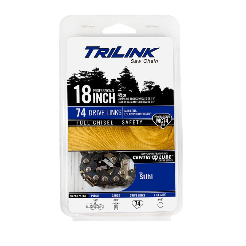 TriLink CL76374TL2 Chain Loop .325 Chisel .063 74DL, Black