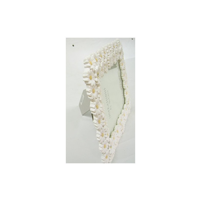 Impressions White Resin Chrysanthemum Photo Frame 6" x 8"