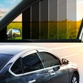 Vepagoo 3% VLT Ceramic Car Window Tint Film (20" x 6.6FT) - Compact Size for Side Windows, Heat & Glare Reduction, Blocks UV/IR Rays, Privacy Car Window Tint Fit for Sedan