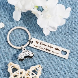 Gifts For Him Anniversary,Gifts For Him,Gifts For Her,Boyfriend Gifts,Birthday Gifts For Him,Husband Wife Birthday Gifts Romantic,Drive Safe Keyring,Valentines Gifts For Him,Dad Drive Keychain
