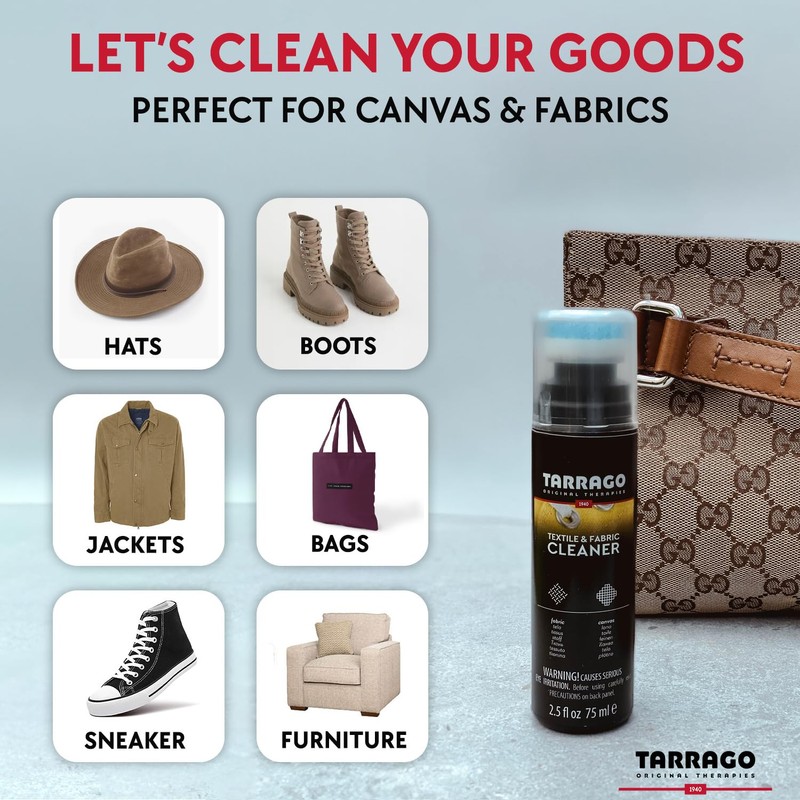 Tarrago Fabric Cleaner for Microfiber and Canvas bags, shoes, boots,