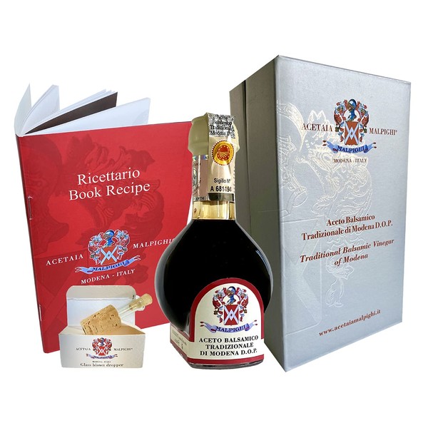 Traditional Balsamic Vinegar of Modena PDO 12 years old, 3.4 oz + Tic doser + Recipes book