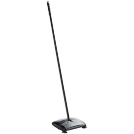 Floor Sweeper, 9.5 Inch Dual Blade, Manual Operation, for Carpet and Hard Floors