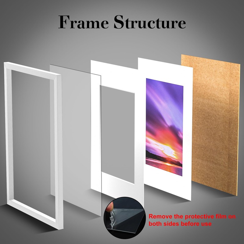 wyewye A4 Picture Frames Pack of 3 Wooden A4 Picture