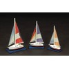 Woody Joe Mini Sailboat #5 Mini Yacht Set Wooden Model