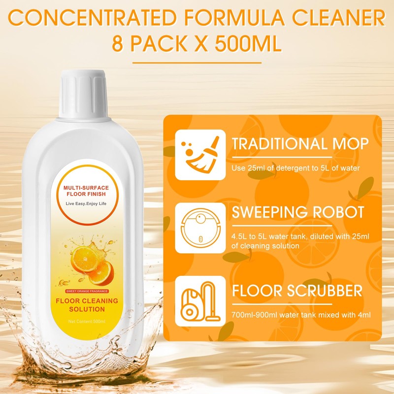 Swiffen 8 Pack 4000ml Floor Cleaning Solution Compatible with Tineco
