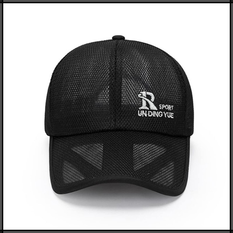 White Fang CA583 Mesh Cap, English Letters, Brim Hat, Sports,