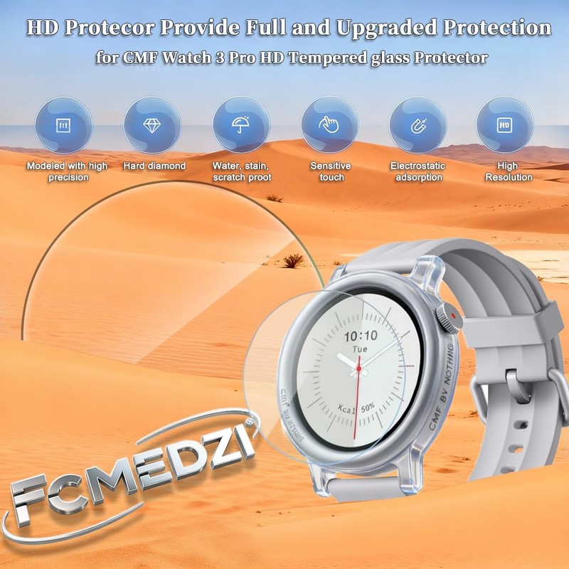 FCMEDZI Smartwatch Screen Protector Compatible for CMF Watch 3 Pro