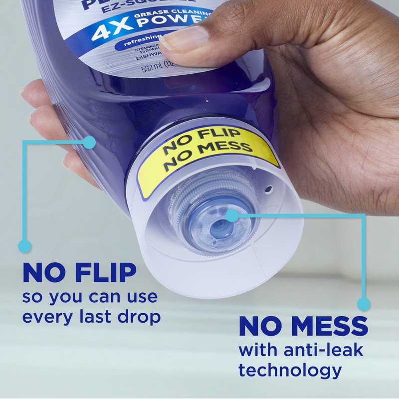 Dawn EZ-Squeeze Platinum Dishwashing Liquid Dish Soap, Refreshing Rain Scent,