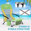 Homcosan Portable Low Folding Beach Chair - Lightweight Camping Chair