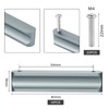 HonGien 10 Pack Grey Kitchen Drawer Handles, Flat Cabinet Handles,