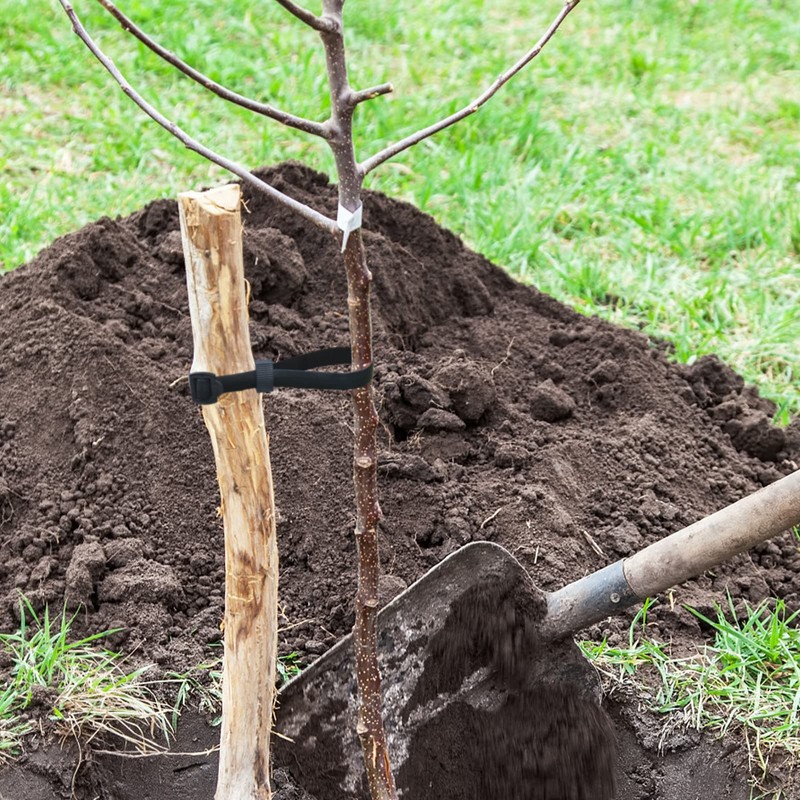 KINGLAKE 4 Pcs Tree Ties Ttraps 60 x 2.5cm Adjustable